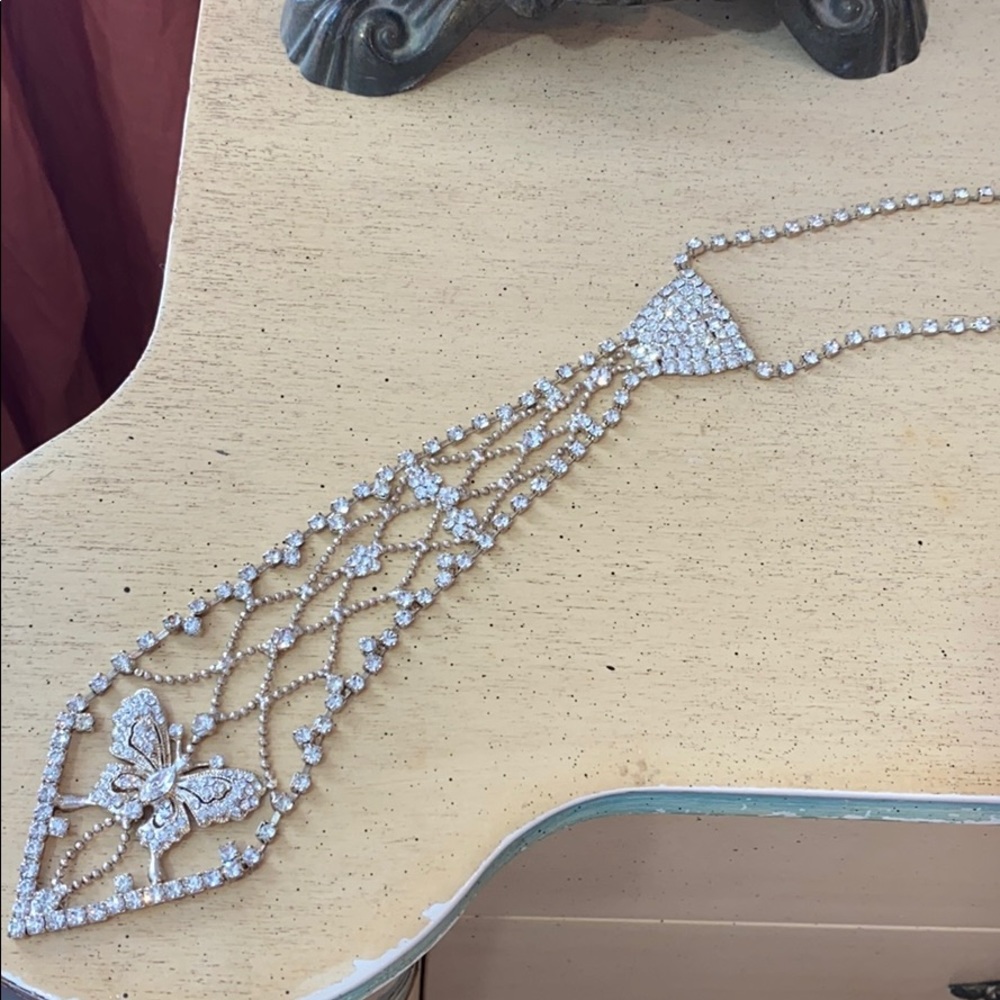Swarovski Crystal Butterfly Neck Tie